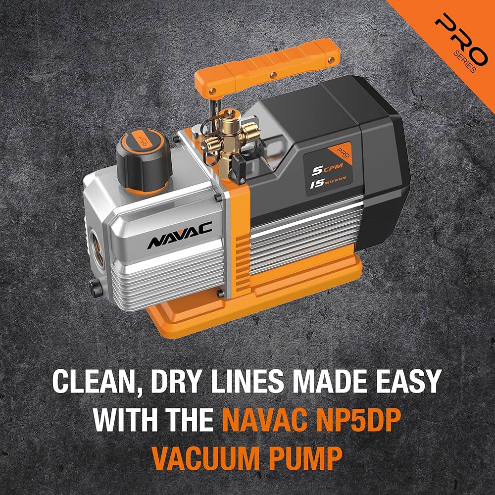 NAVAC NP5DP HVAC Vacuum Pump - Dual-Stage AC Motor - A/C